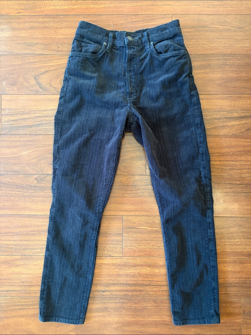 Citizens Of Humanity Olivia High Rise Slim Ankle Black Corduroy Jeans